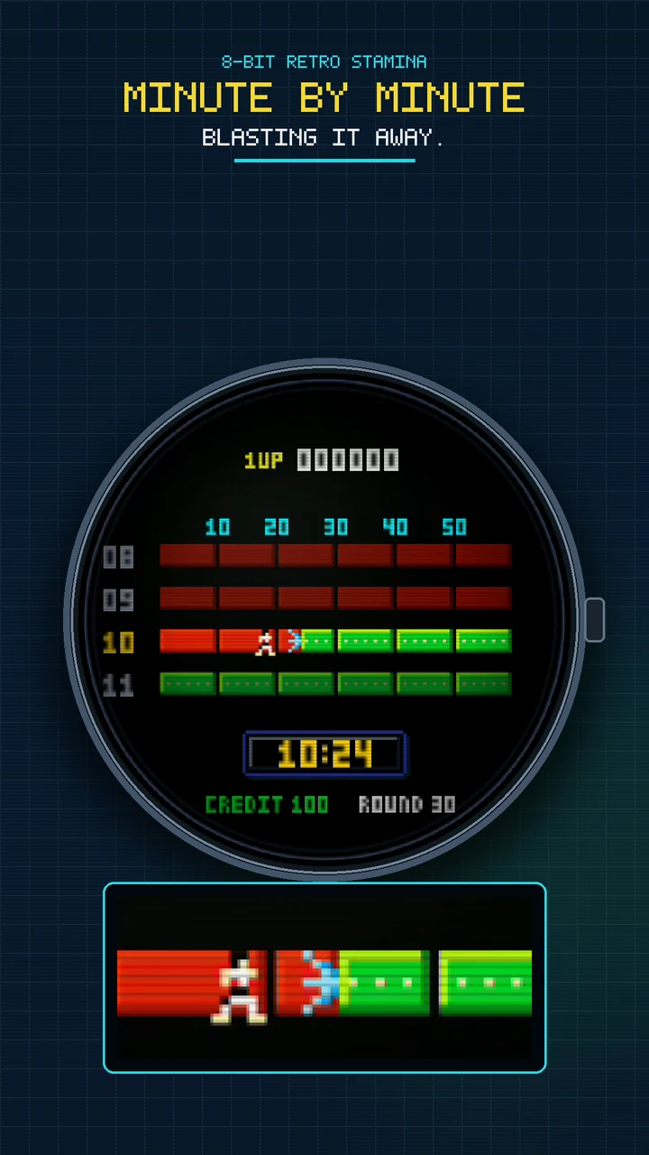 Matching front-on smartwatch and enlarged action crop with the projectile in its final pre-impact phase.